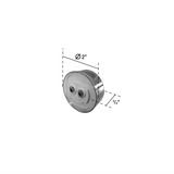 Uni-Bond Lighting Led 2In Round Marker Clear Lens Lamp Red 6Diodes