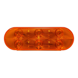 Uni-bond LED OVAL Signal/park LAMP Amber 6DIODES (ULCLED22386A) — front