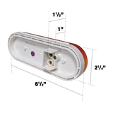Uni-bond LED OVAL Signal/park LAMP Amber 6DIODES (ULCLED22386A)