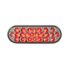 Uni-Bond Lighting LED Oval Sttp Clear Lens Lamp Red 24Diodes