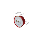 Uni-Bond Lighting Led 2.5In Round Marker Lamp Red 6Diodes