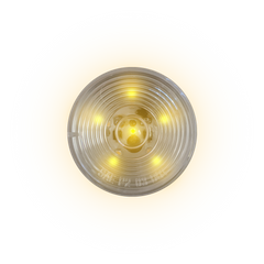 Uni-Bond Lighting LED 2.5" Round Marker Clear Lens Lamp Amber 6Diodes