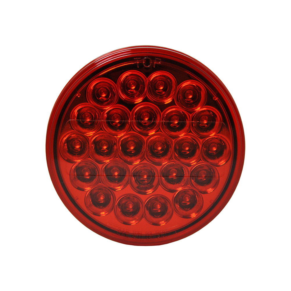 Uni-Bond Lighting LED 4" Round Stt Lamp Red 24Diodes