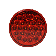 Uni-Bond Lighting LED 4" Round Stt Lamp Red 24Diodes