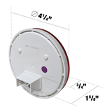 Uni-Bond Lighting Led 4In Round Stt Lamp Red 7Diodes