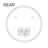 Uni-bond LED Heated TAIL Lamps Round 6DIODES Clear (ULCLED4000H7C) — rear
