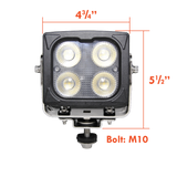 Uni-Bond Lighting 4.75In X 4In Heated Lens Led Flood Lamp with Deutch Connectors