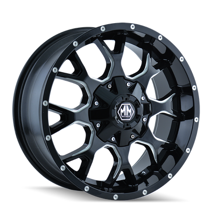 MAYHEM WARRIOR 8015 MATTE BLACK 20X9 5-127/5-135 0MM 87MM 8015-2953MB