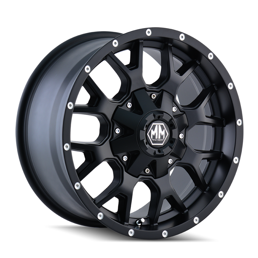 Mayhem Warrior 8015 Matte Black 18X9 8-165.1 18MM 130.8MM 8015-8981MB18