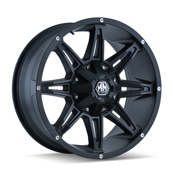 Mayhem Rampage 8090 Matte Black 17X9 8-180 18MM 124.1MM 8090-7978MB18