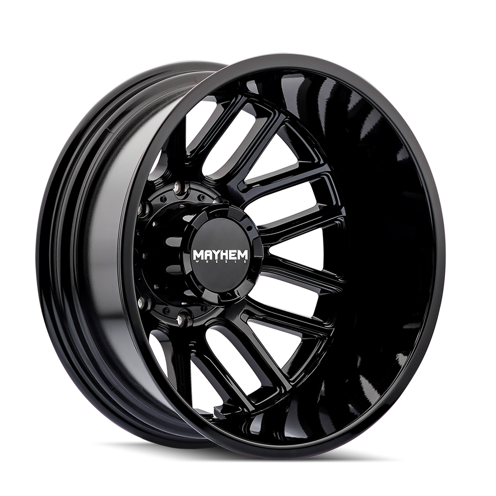 Mayhem Cogent Dually (8107D) Gloss Black 17X6.5 8-165.1 -142MM 121.3MM 8107D-7681BR
