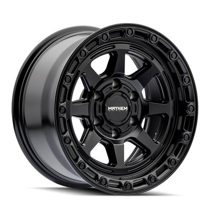 MAYHEM RIDGELINE 8306 SATIN BLACK 17X8.5 6-139.7 -6MM 106.1MM 8306-7883MB