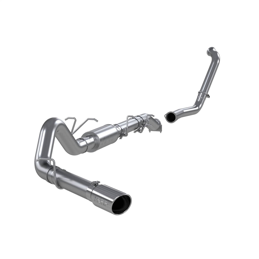 MBRP 4" Turbo Back Aluminum Single Exhaust - 03-07 Super Duty 6.0L - Single Side Exit - Requires Stock Catalytic Converter