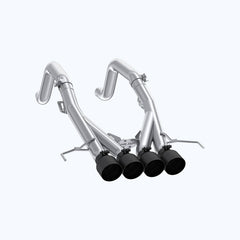MBRP 3" Axle-Back Exhaust Dual Split Rear Quad Outlet with Black-Coated Tips | 24-19 Corvette C7 6.2L
