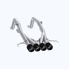 MBRP 3" Axle-Back Exhaust Dual Split Rear Quad Outlet with Carbon Fiber Tips | 14-19 Corvette C7 6.2L