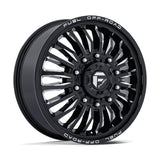 FUEL D686 ARC DUALLY FRONT GLOSS BLACK MILLED 22X8.25 10X225 170.1 CENTER BORE +104MM