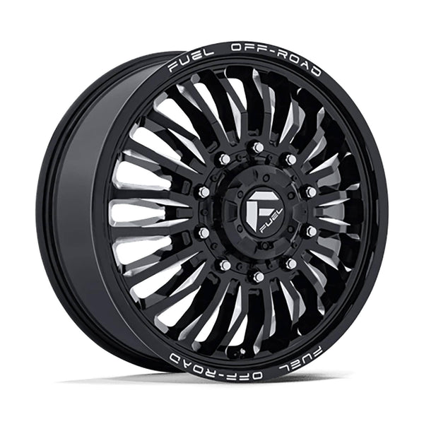 Fuel D686 Arc Dually Front Gloss Black Milled 22X8.25 10X225 170.1 Center Bore +104MM