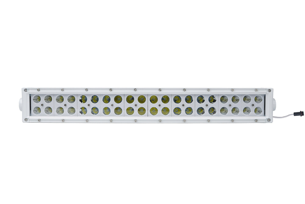 Race Sport 22.5 inch Marine Grade Wrap Around White Shell Dual Row Light Bar with 120-Watt 40 x 3W High Intensity LED