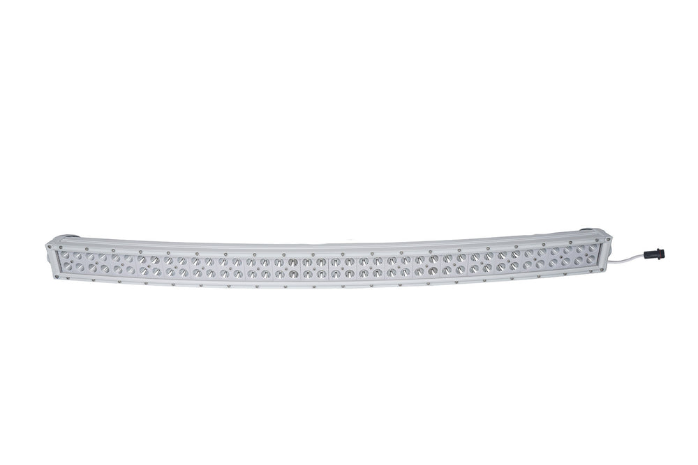 Race Sport New - 42.5inch Marine Grade Wrap Around White Shell Dual Row Light Bar with 240-Watt 80 x 3W High Intensity LEDs