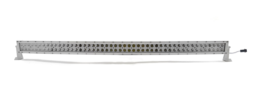 Race Sport New - 50.5inch Marine Grade Wrap Around White Shell Dual Row Light Bar with 288-Watt 96 x 3W High Intensity LEDs