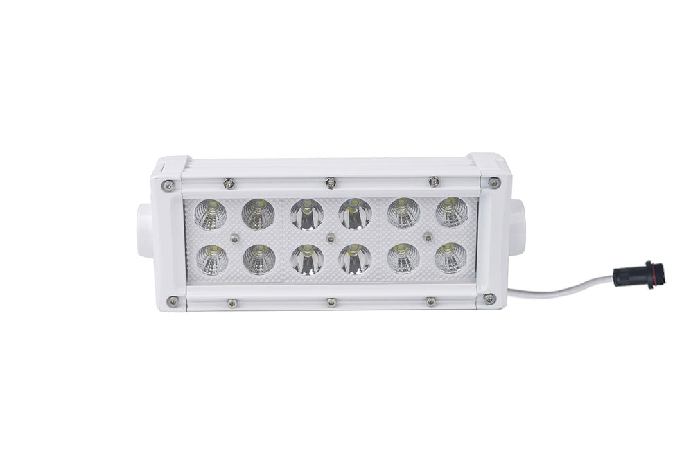 Race Sport New - 8.25inch Marine Grade Dual Row Straight Light Bar with 36-Watt 12 x 3W High Intensity LEDs