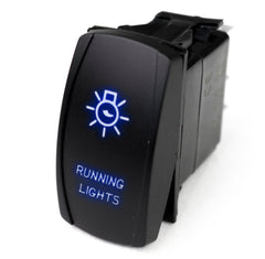Race Sport Marine Sport LED Rocker Switch w/ Blue LED Radiance (Running Lights)