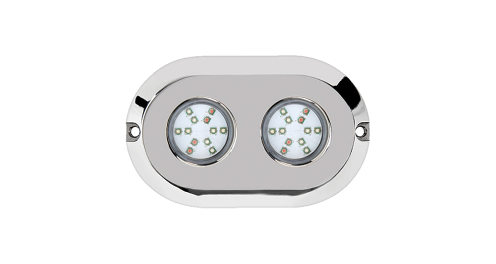Race Sport HydroBLAST 2-POD Underwater 120 Watt LED Lighting System - Marine 316 Stainless Steel - RGB Multi-Color