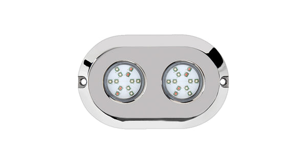Race Sport Système d'éclairage DEL sous-marin HydroBLAST 2 modules 120 watts - acier inoxydable marin 316 - RGB multicolore