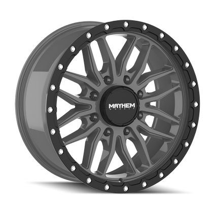 MAYHEM VECTOR 8310 MATTE GUNMETAL BLACK LIP 17X9 8-165.1 18MM 125.2MM 8310-7981MGT