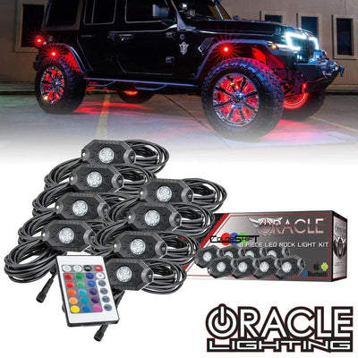 Oracle 4PC LED Rock Light Kit RF Colorshift