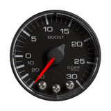 GAUGE, VAC/BOOST, 2 1/16", 30INHG-30PSI, STEPPER MOTOR W/PK & WRN, BLK/BLK, SPEK — Red (P302328)