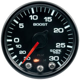 GAUGE, VAC/BOOST, 2 1/16", 30INHG-30PSI, STEPPER MOTOR W/PK & WRN, BLK/BLK, SPEK — Red (P30232)