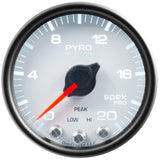 GAUGE, PYRO. (EGT), 2 1/16", 2000?F, STEPPER MOTOR W/PEAK & WARN, WHT/BLK, SPEK — Red (P31012)