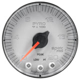 GAUGE, PYRO. (EGT), 2 1/16", 2000?F, STEPPER MOTOR W/PEAK & WRN, SLVR/CHRM, SPEK — Red (P310218)