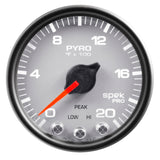 GAUGE, PYRO. (EGT), 2 1/16", 2000?F, STEPPER MOTOR W/PEAK & WARN, SLVR/BLK, SPEK — Red (P31022)