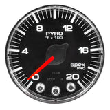GAUGE, PYRO. (EGT), 2 1/16", 2000?F, STEPPER MOTOR W/PEAK & WARN, BLK/CHRM, SPEK — Red (P310318)