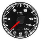 GAUGE, PYRO. (EGT), 2 1/16", 2000?F, STEPPER MOTOR W/PEAK & WARN, BLK/CHRM, SPEK — Red (P31031)