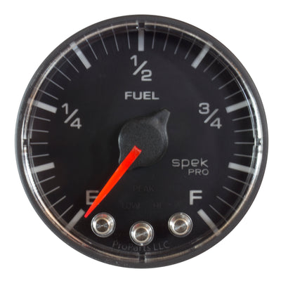 AutoMeter Gauge, Fuel Level, 2 1/16", 0-270O Programmable, Blk/Blk, Spek-Pro — Red (P312328)
