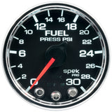 GAUGE, FUEL PRESS, 2 1/16", 30PSI, STEPPER MOTOR W/PEAK & WARN, BLK/CHRM, SPEK — Red (P31631)