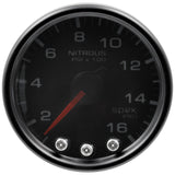 2-1/16" NITROUS PRESSURE, 0-1600 PSI, SPEK-PRO, BLACK/BLACK (P32052)