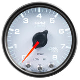 GAUGE, TACH, 2 1/16", 8K RPM, W/ SHIFT LIGHT & PEAK MEM, WHT/BLK, SPEK-PRO — Red (P33412)