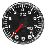 GAUGE, TACH, 2 1/16", 8K RPM, W/ SHIFT LIGHT & PEAK MEM, BLK/CHRM, SPEK-PRO — Red (P334318)