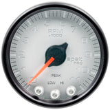 GAUGE, TACH, 2 1/16", 11K RPM, W/ SHIFT LIGHT & PEAK MEM, SLVR/BLK, SPEK-PRO — Red (P33622)