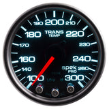 GAUGE, TRANS TEMP, 2 1/16", 300?F, STPR MTR W/PK & WRN, BLK/SMOKE/BLK, SPEK-PRO