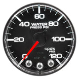 GAUGE, WATER PRESS, 2 1/16", 120PSI, STEPPER MOTOR W/PEAK & WARN, BLK/CHRM, SPEK — Red (P345318)