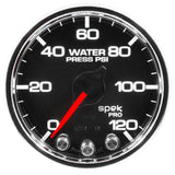 GAUGE, WATER PRESS, 2 1/16", 120PSI, STEPPER MOTOR W/PEAK & WARN, BLK/CHRM, SPEK — Red (P34531)