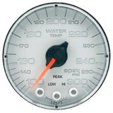 GAUGE, WATER TEMP, 2 1/16", 300?F, STEPPER MOTOR W/PEAK & WARN, SLVR/CHRM, SPEK — Red (P346218)