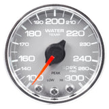 GAUGE, WATER TEMP, 2 1/16", 300?F, STEPPER MOTOR W/PEAK & WARN, SLVR/CHRM, SPEK — Red (P34621)
