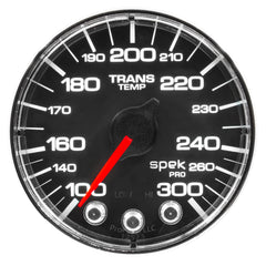 AutoMeter Gauge, Water Temp, 2 1/16", 300°F, Stepper Motor W/Peak & Warn, Blk/Chrm, Spek — Red (P346318)