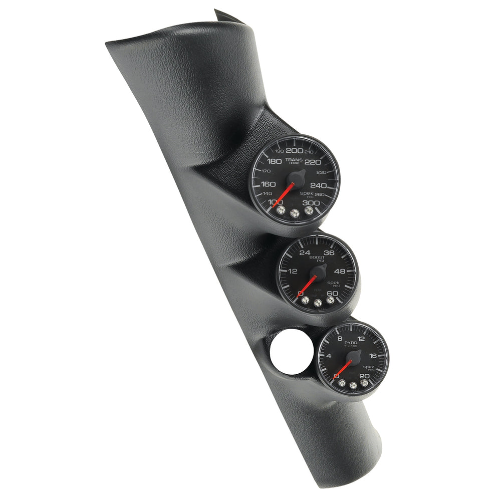 AutoMeter Pillar Kit, 0-60 PSI/0-2000 F/100-300 F, 98-02 Dodge Ram, W/ Speaker